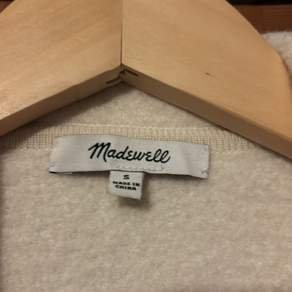 Madewell Merino Wool Cream Coat - Picture 3 of 6